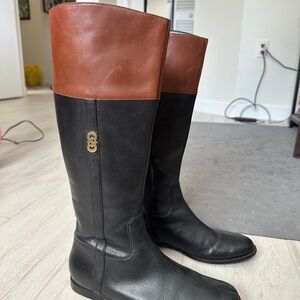 Cole Haan Black and Brown Over the Knee Boots